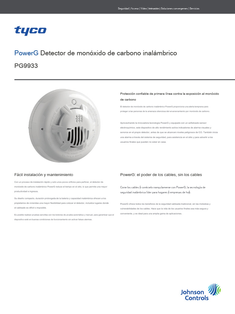 Ficha Tecnica Detector de Humo Inalam. | PDF | Inalámbrico