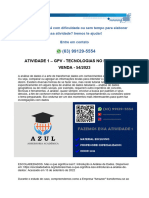 Atividade 1 - GPV - Tecnologias No Ponto de Venda - 54/2023