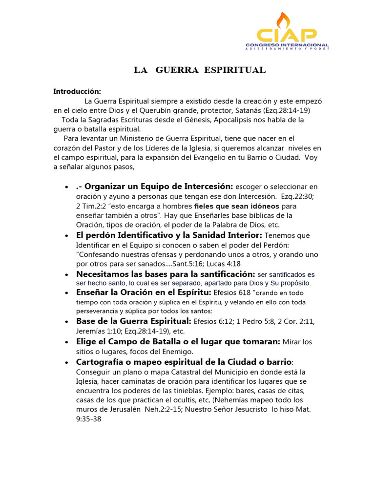 Estrategias para la Guerra Espiritual | PDF | Oración | Jesús