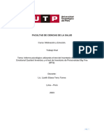 Informe Test BarOn (I-CE) Emotional Quotient Inventory y El Test de Inventario de Personalidad Big Five