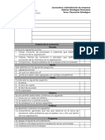 Lista de Cotejo - Planeación Estratégica