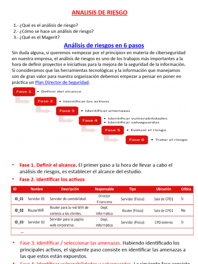 Análisis de Riesgos en Ciberseguridad | PDF | Riesgo | La seguridad ...