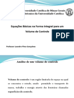 3 - Fluidodinâmica - Equações Básicas Na Forma Integral para Um Volume de Controle