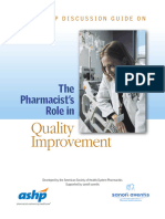 Leadership of Profession Pharmacists Role Quality Improvement Guide