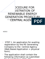 Procedure For Renewable Energy Certificate