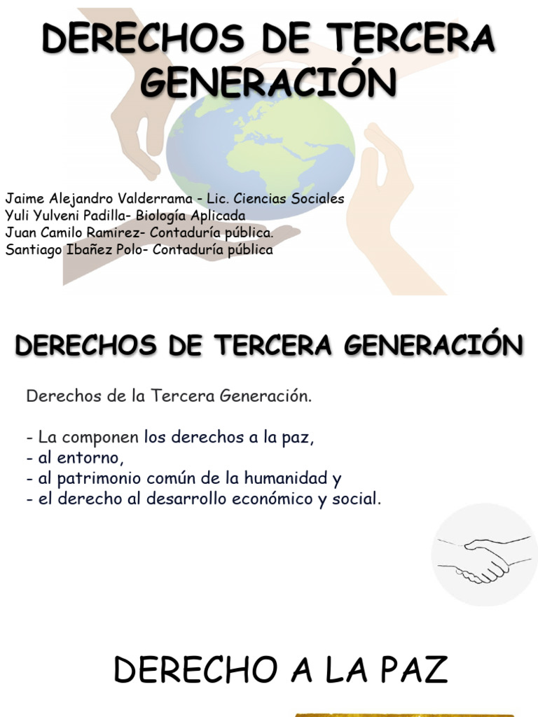 Derechos de Tercera Generacion | PDF