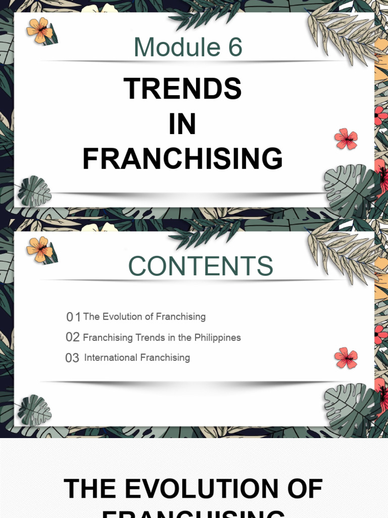 Trends in Franchise Opportunities | PDF | Franchising | Economies