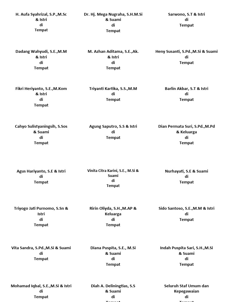 Label Undangan PDF