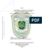 Tesis Evaluasi Pemberian Tambahan Penghasilan Pegawai (TPP) Di Sekretariat Daerah Kabupaten Rokan Hilir