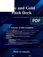 Blue and Gold Pitch Deck by Slidesgo