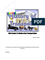 18th Century To Modern Day Transportation