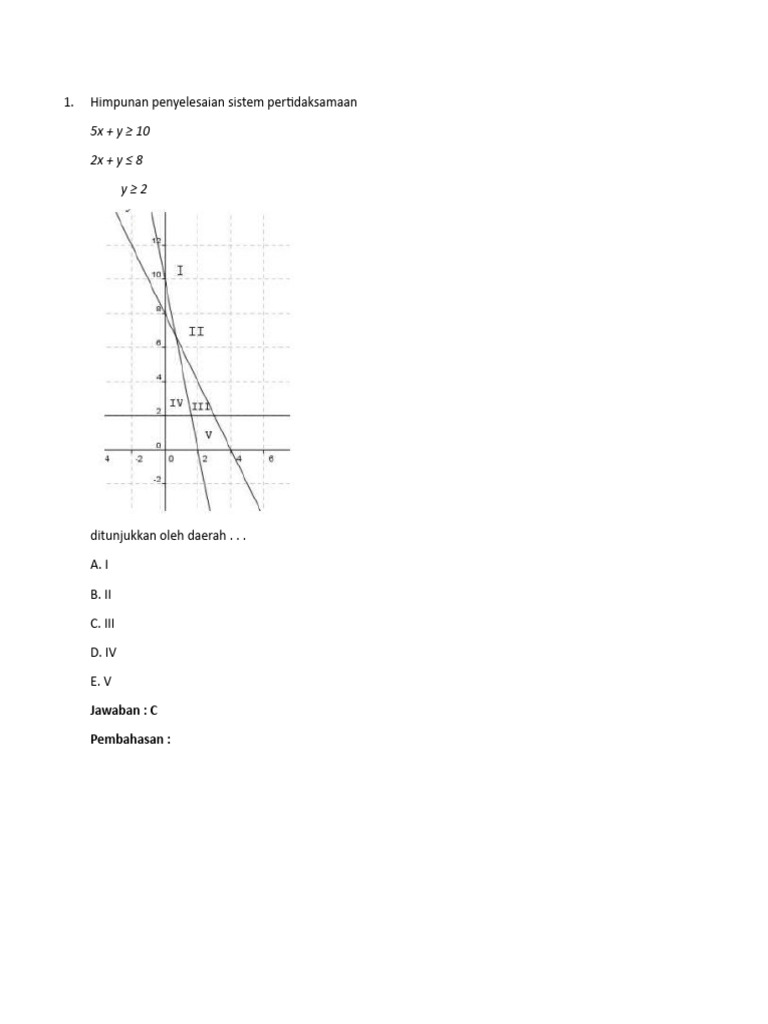 Contoh Soal Program Linear Matematika | PDF