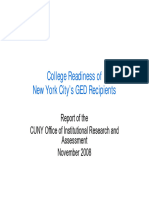 NYC GED Presentation Revised 2008 12 05