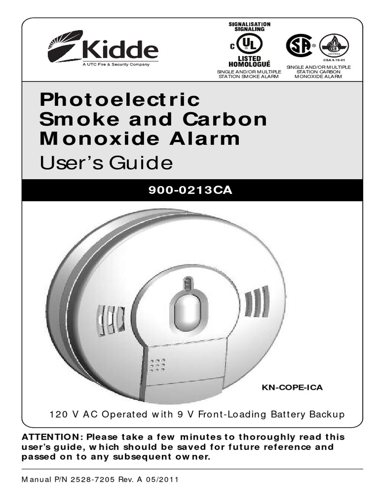 Kidde Smoke and C02 Alarm Operating Instructions 2 PDF Electrical