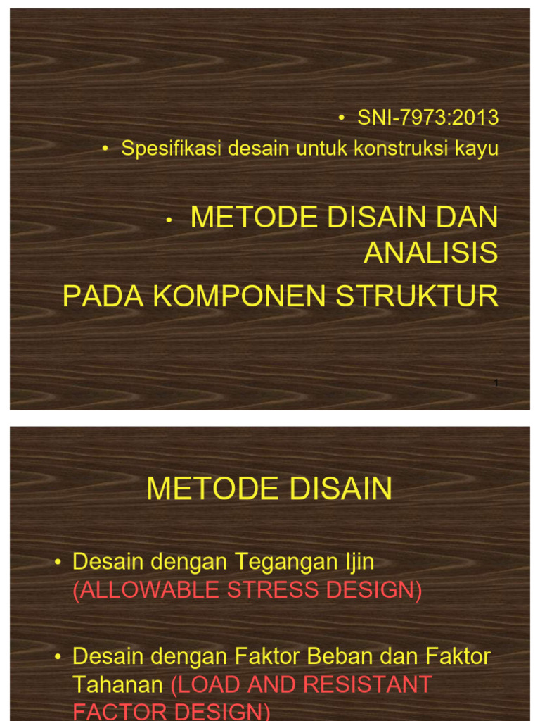 Spesifikasi SNI 7973:2013 Konstruksi Kayu | PDF
