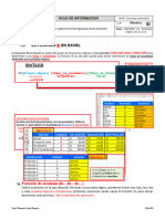 Hoja de Informacion de Excel Semana 8