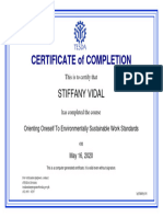 Orienting Oneself To Environmentally Sustainable Work - Certificate of Completion