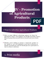 UNIT IV - Promotion of Agricultural Products
