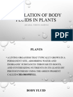 Regulation of Body Fluids in Plant - 3