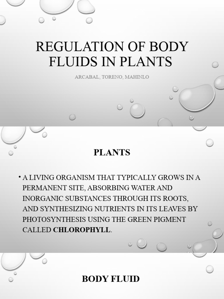Regulation of Body Fluids in Plant - 3 | PDF | Osmosis | Cell Biology