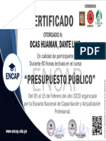 Ocas Huaman, Dante Luis - Presupuesto Público