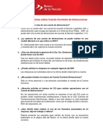 Preguntas Frecuentes Sobre Cuenta Corriente de Detracciones