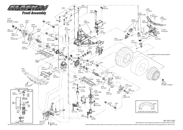 traxxas slash 4x4 front assembly