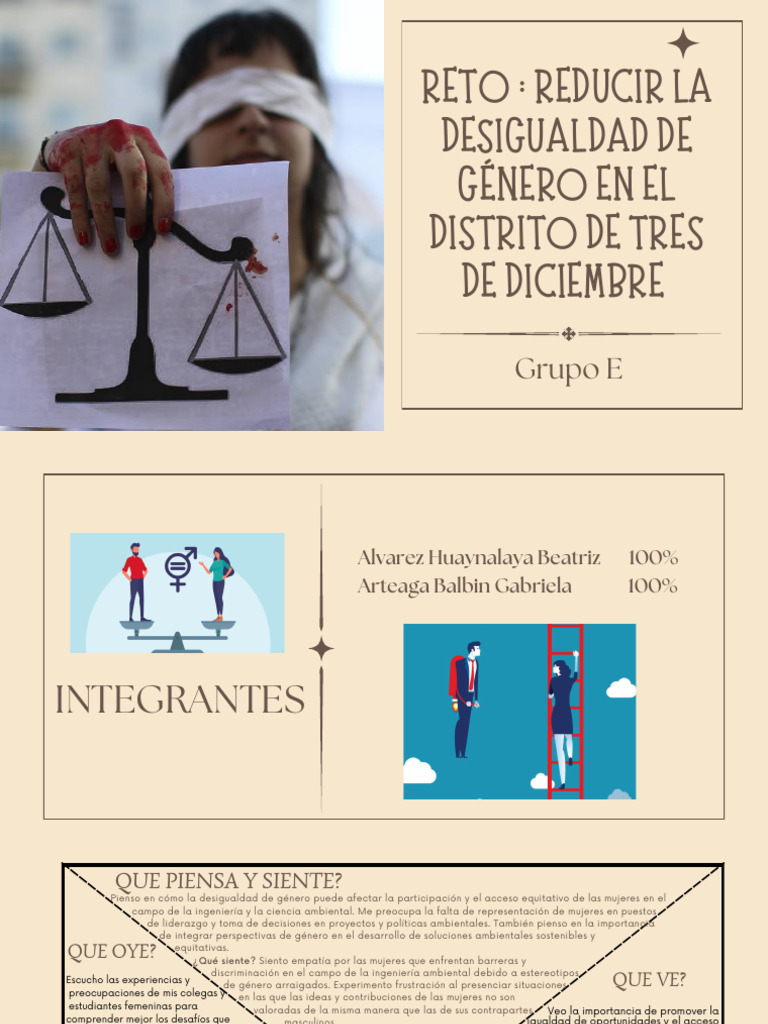 Reduciendo la Desigualdad de Género | PDF | Igualdad de género ...