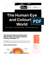 Human Eye and Colourful World Class 10 Notes Science CH 11