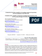 Evaluación de La Gestión Competitiva de La Mediana Empresa de La Provincia de El Oro Mediante La NTE INEN 2537