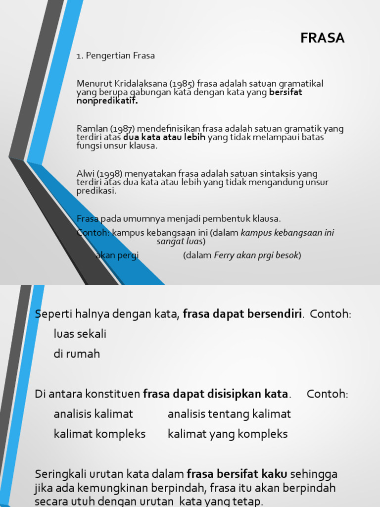 Pengertian dan Jenis Frasa dalam Bahasa | PDF