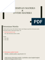 Determinan Dan Invers Matriks