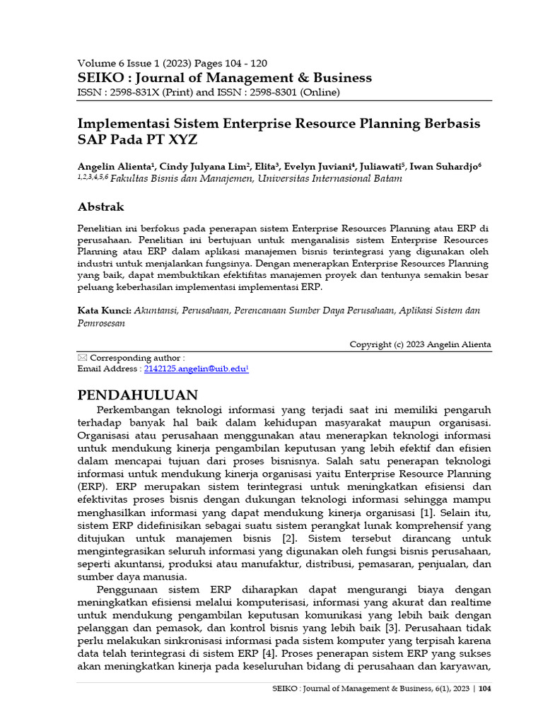Paper SAP | PDF | Bisnis