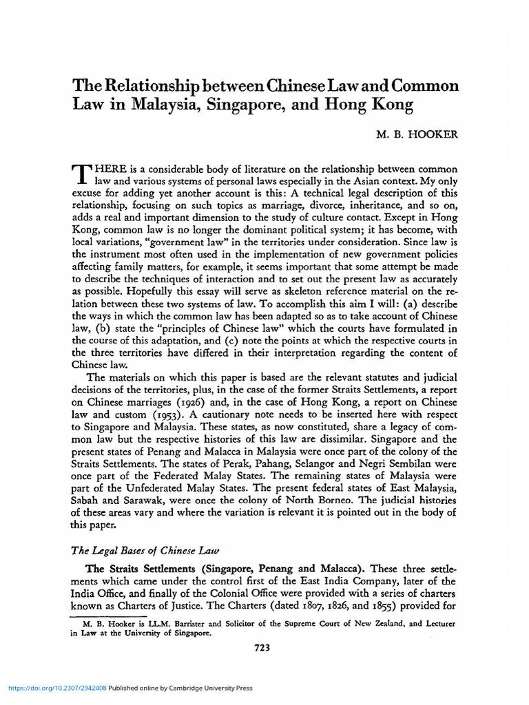 the-relationship-between-chinese-law-and-common-law-in-malaysia