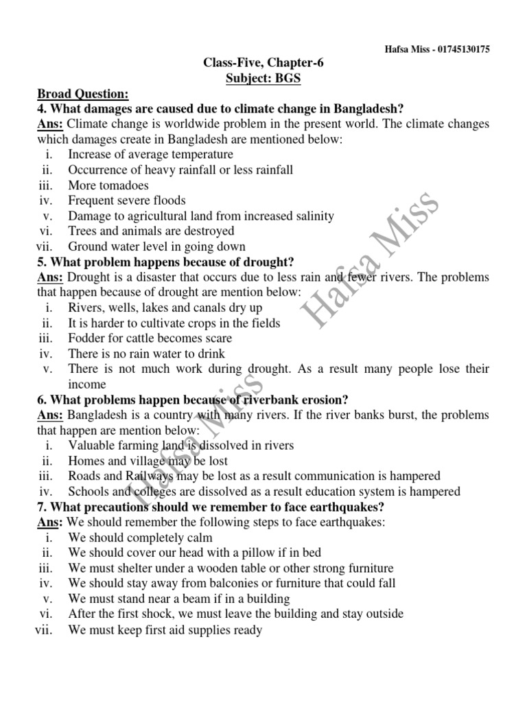 Class 5 chapter 6 bgs pdf