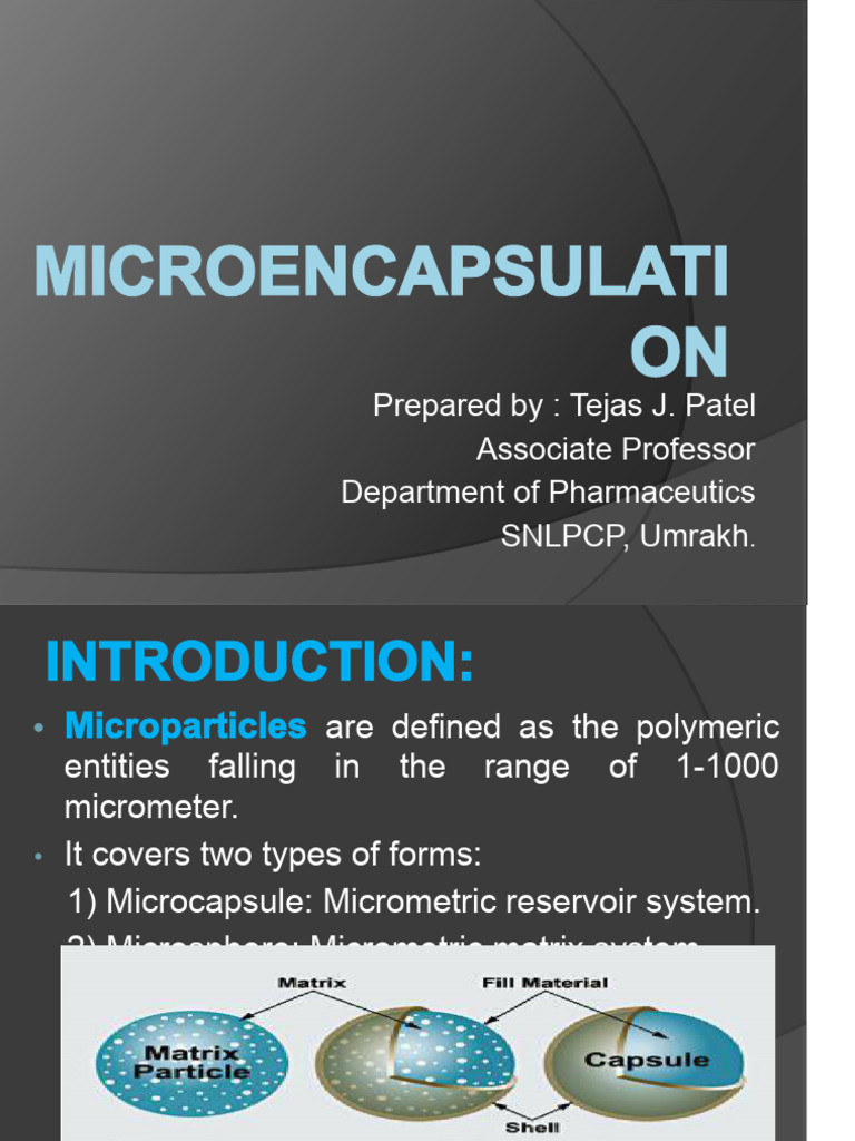Microencapsulation for Pharma Experts | PDF | Chemistry | Physical Sciences