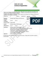 Safe Work Practices On Low Voltage and Mechanical Apparatus