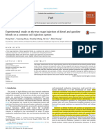 Experimental Study On The Two Stage Injection of Diesel and Gasoline