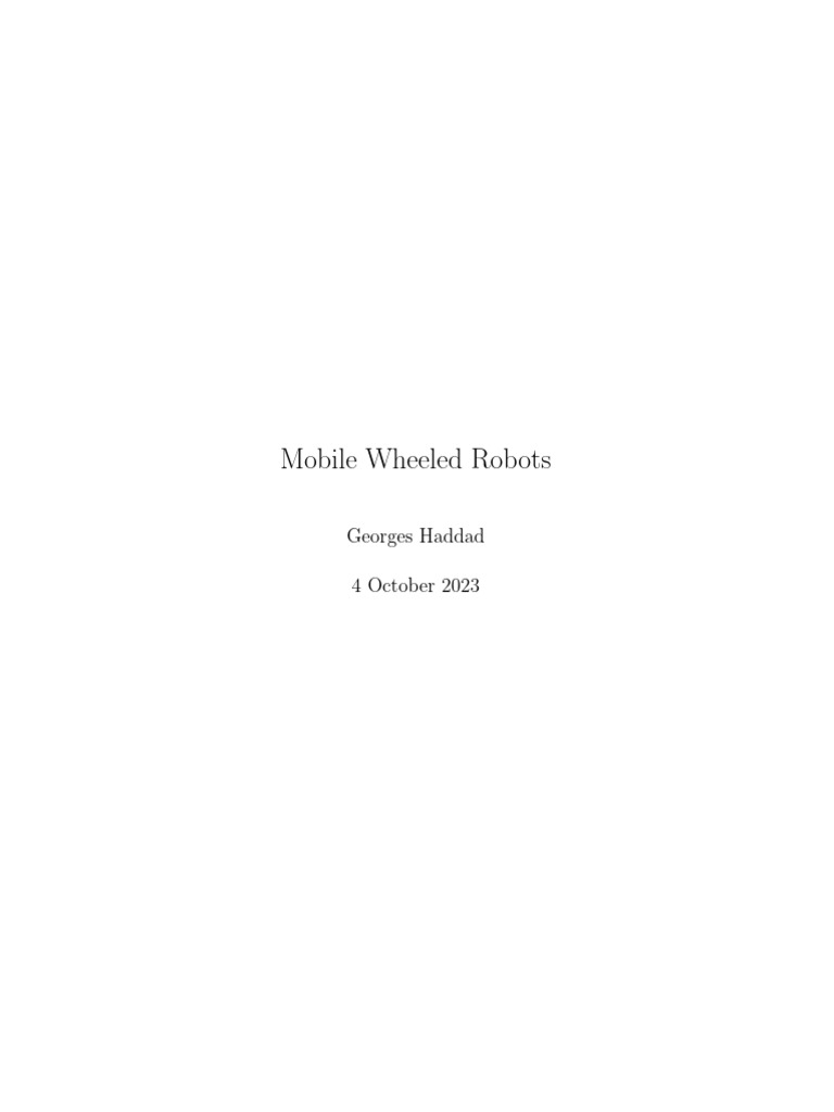 Kinematic Model of Articulated Robots | PDF