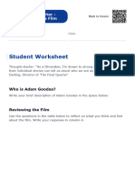 The Final Quarter - Reviewing The Film - Student Worksheet
