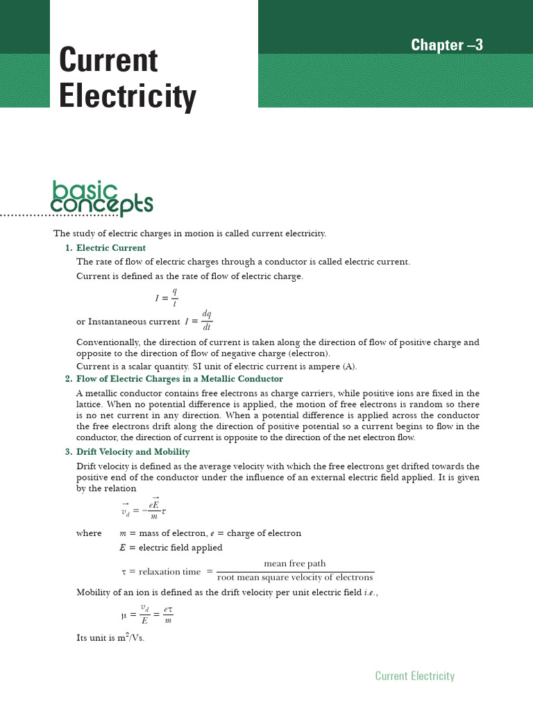 Physics: Understanding Current Electricity | PDF | Electric Current ...