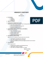 Observation Report Template