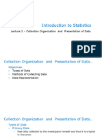 Lecture 2 - Collection Organization and Presentation of Data