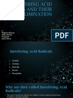 Interfering Acid Radicals and Their Elimination