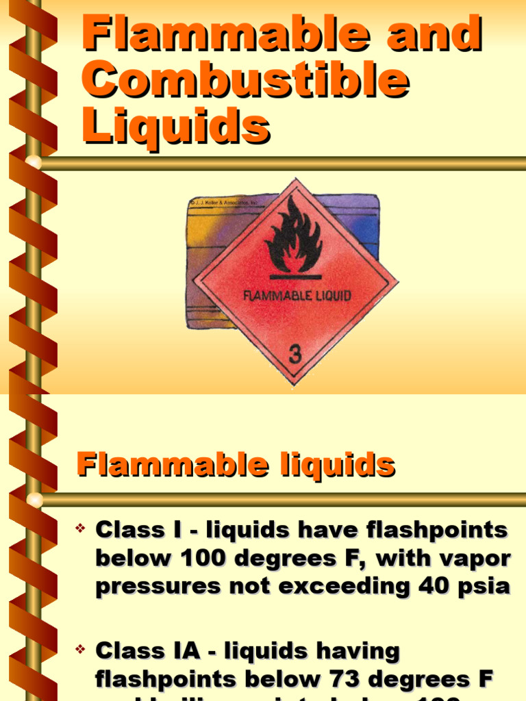 Flammable and Combustible Liquids PDF Liquids Applied And Interdisciplinary Physics