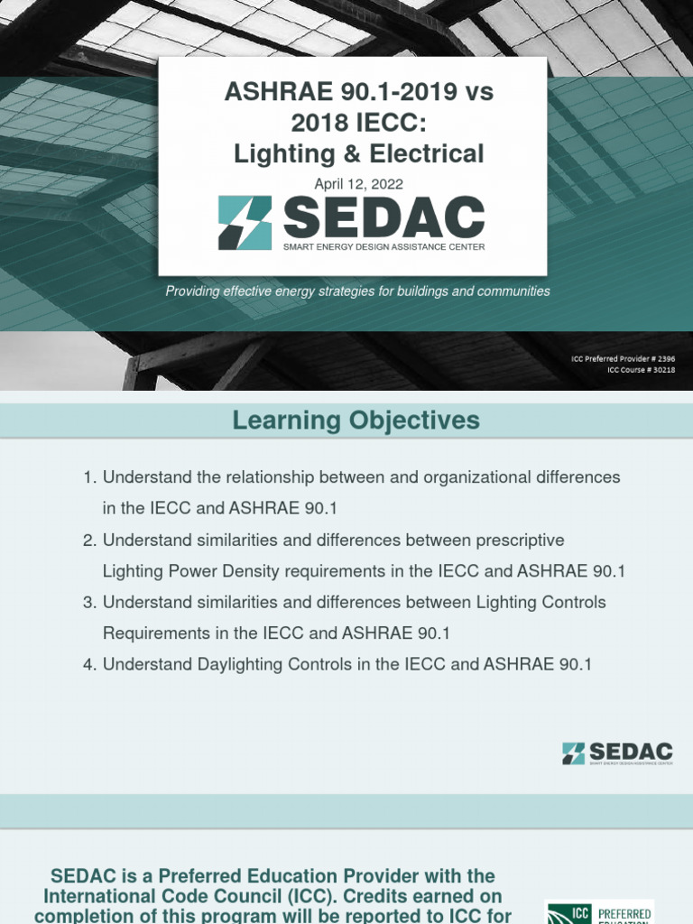 90.1 2019 Vs 2018 IECC Electrical 4.12.2022 PDF Pump Lighting