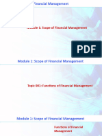 Module 1: Scope of Financial Management