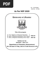 6.5 N M.Sc. Physical Chemistry Autonomous Sem I II