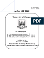 6.5 N M.Sc. Physical Chemistry Autonomous Sem I II