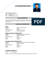 Resume of Ashraful Islam Akash